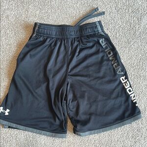 Under Armour Youth Black Shorts, Medium